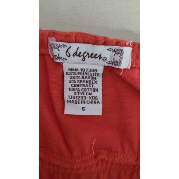 Y2K Indie Patchwork Babydoll Women SunDress Small Boho Floral Orange Mixed Media - Picture 8 of 10